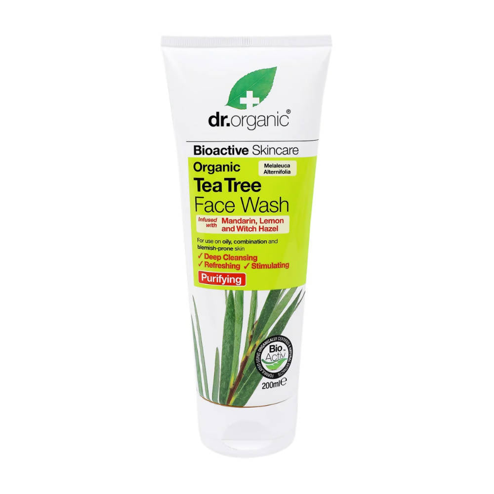 Dr.Organic Tea Tree Face Wash | Grocsy