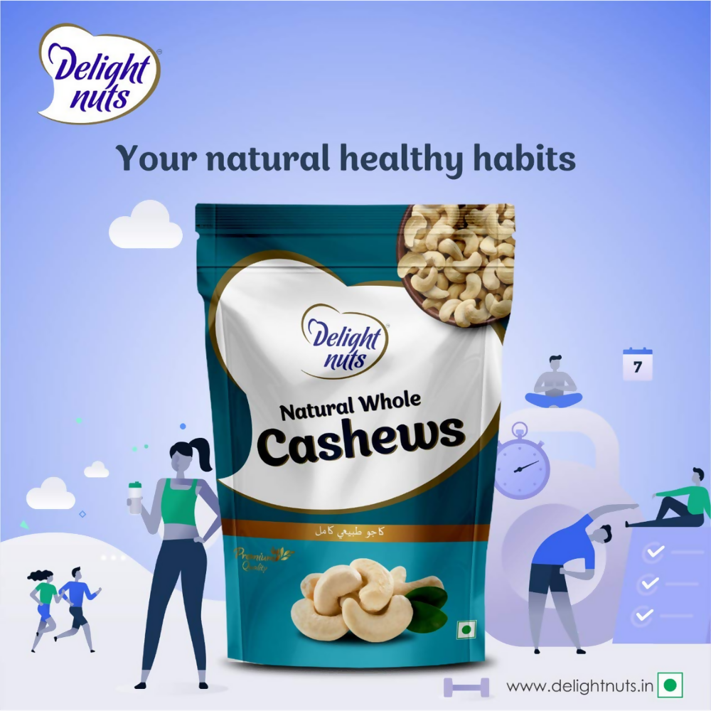 Delight nuts Natural Whole Cashews | Grocsy