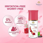 Yardley London Rose Underarm Deodorant Roll On | Grocsy
