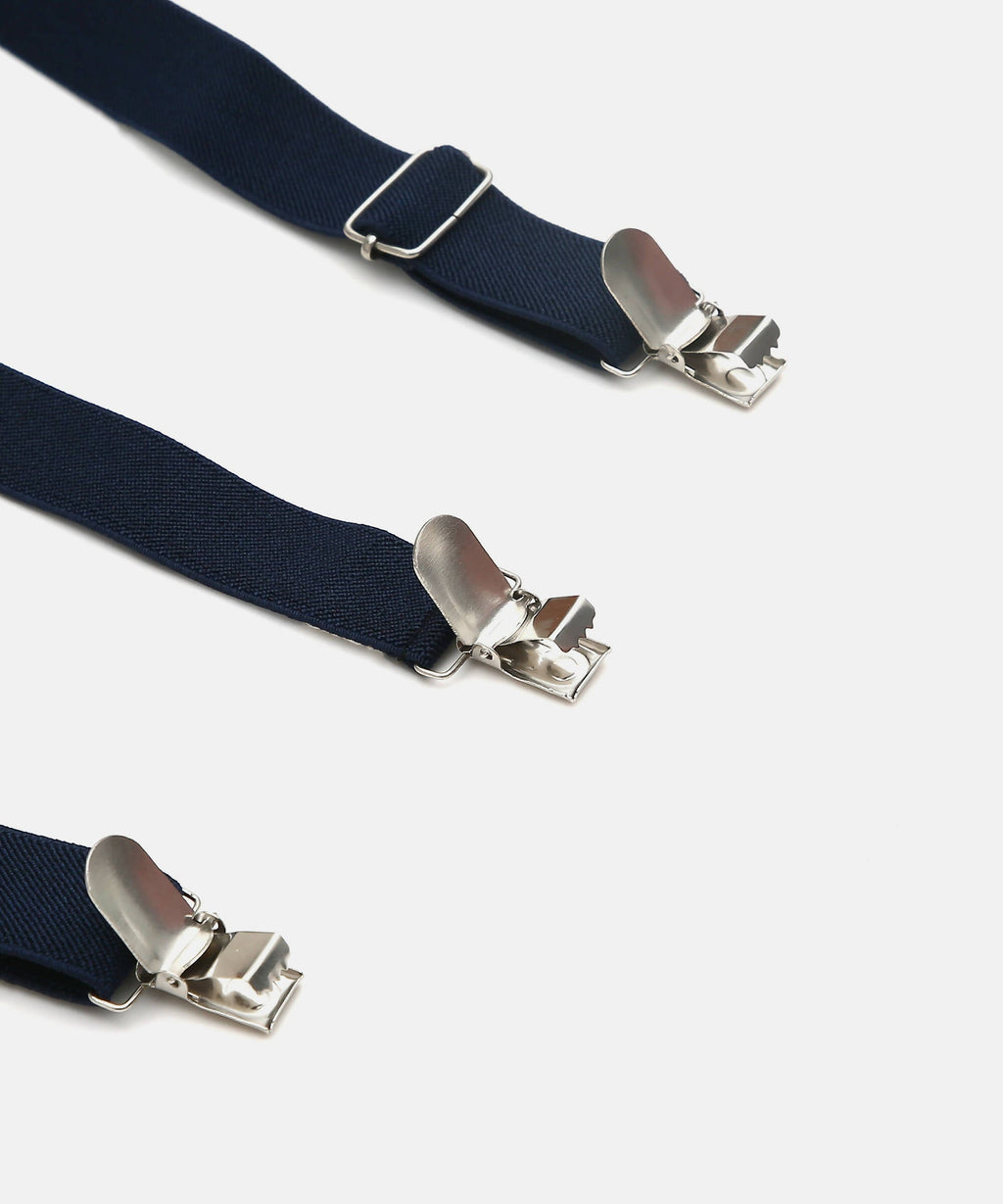 Manet Boys Solid Suspenders - Navy Blue | Grocsy