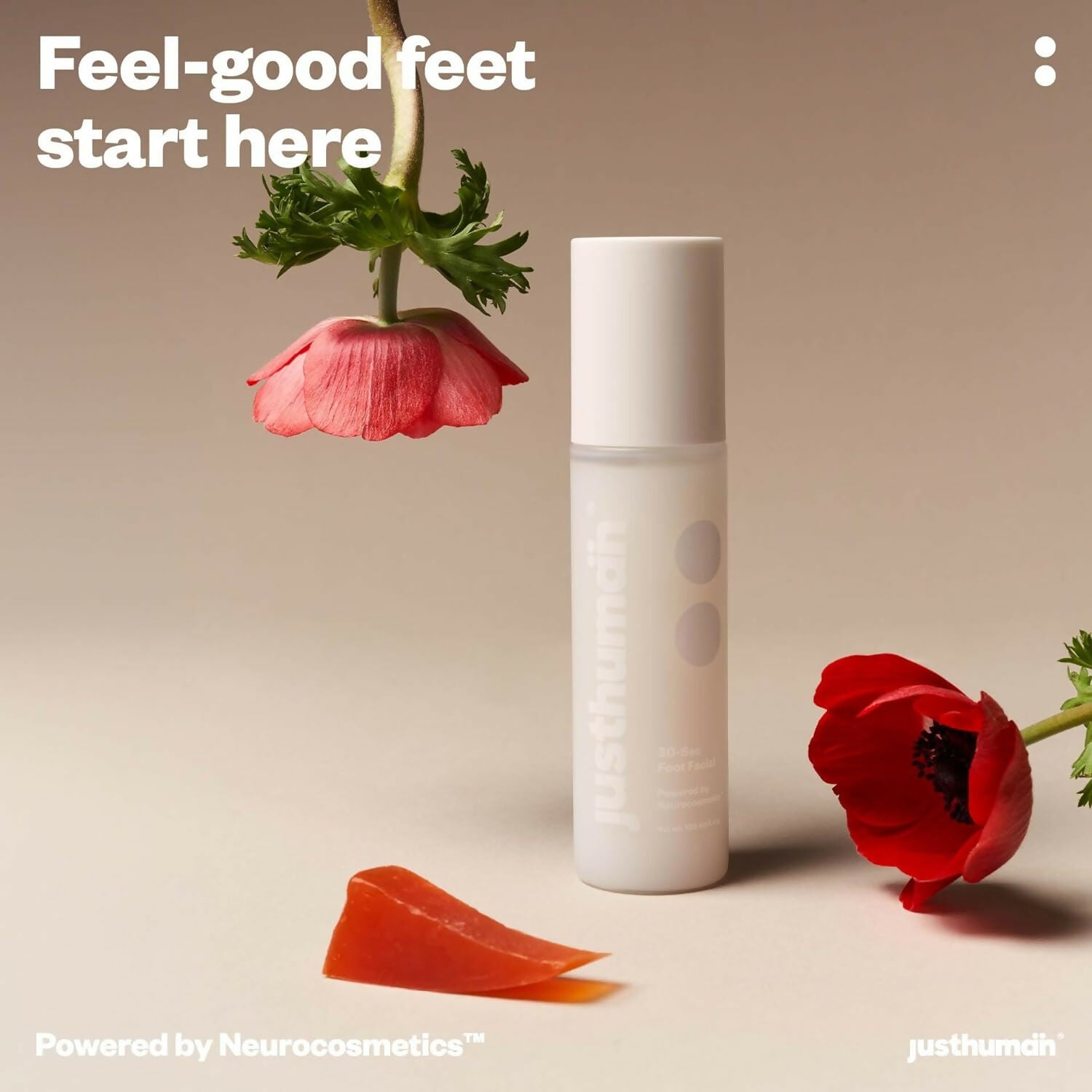 JustHuman 30 Sec Foot Facial Lotion For Remove Dead Skin & Instant Exfoliation | Grocsy