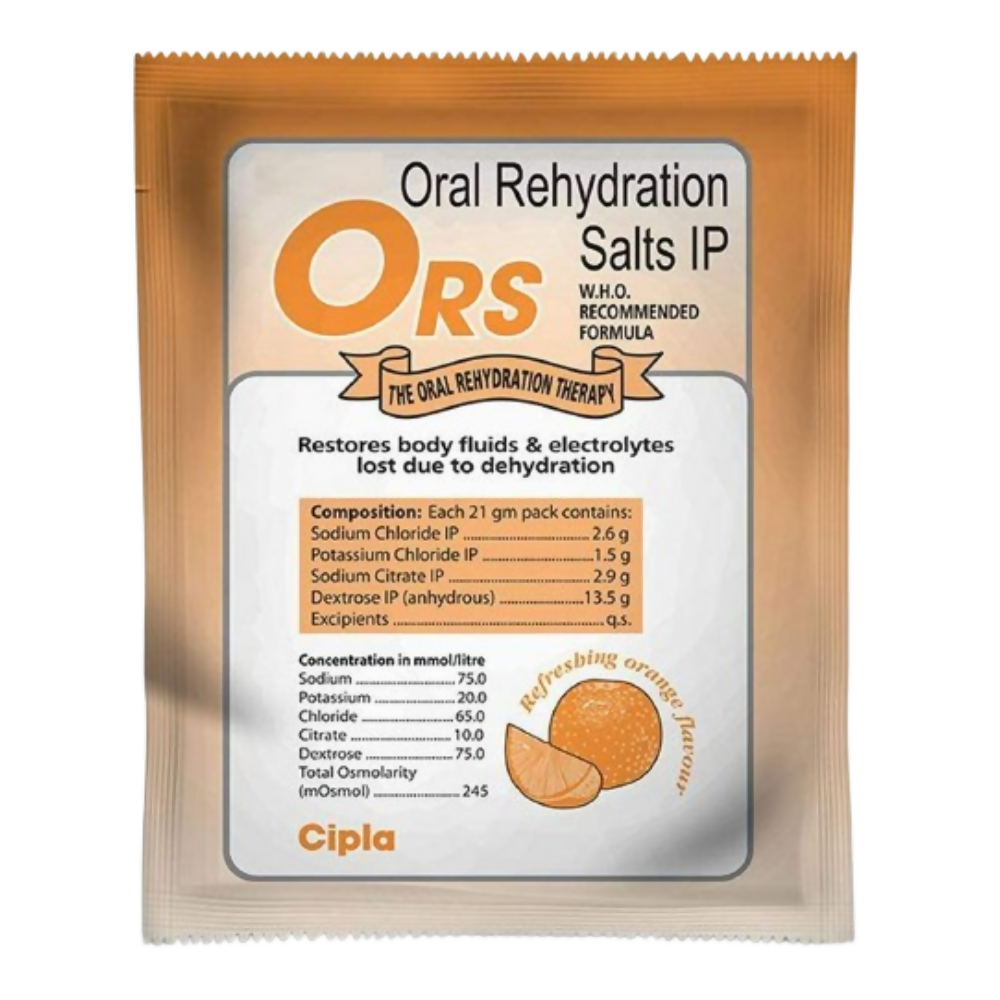 Cipla Ors Prolyte Sachet Orange Flavor | Grocsy