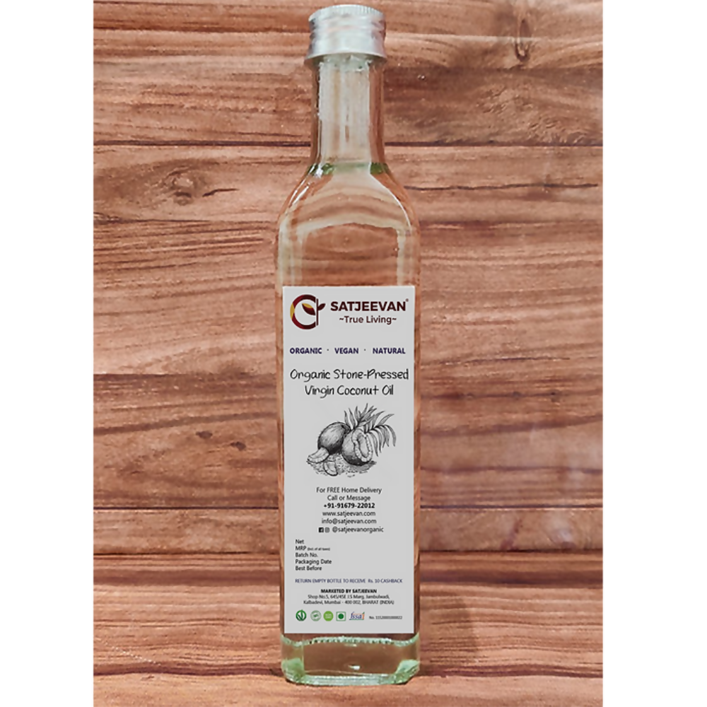 Satjeevan Organic Stone-Pressed Virgin Coconut Oil | Grocsy