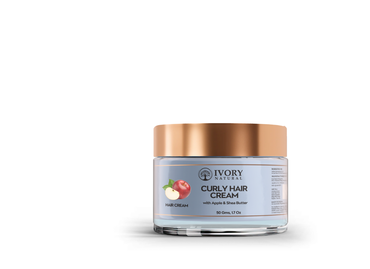 Ivory Natural Curly Hair Cream - Bouncy, Shiny, Humidity-Resistant Curls Hair | Grocsy