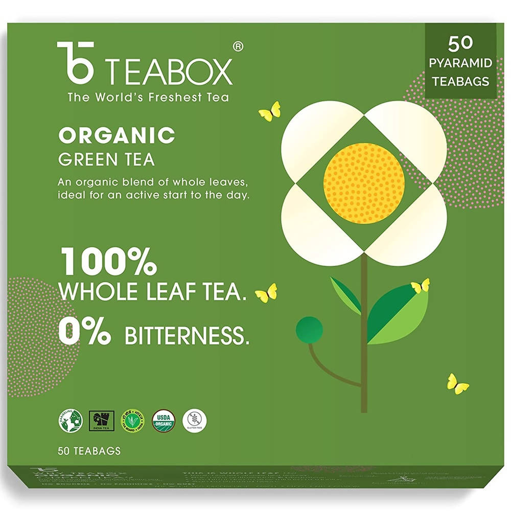Teabox Organic Green Tea Bags | Grocsy
