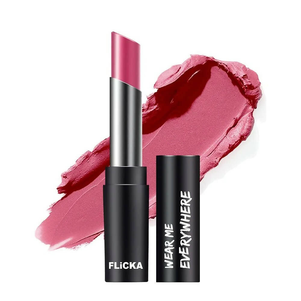 FLiCKA Wear Me Everywhere Creamy Matte Lipstick Pink Lemonade - Pink | Grocsy