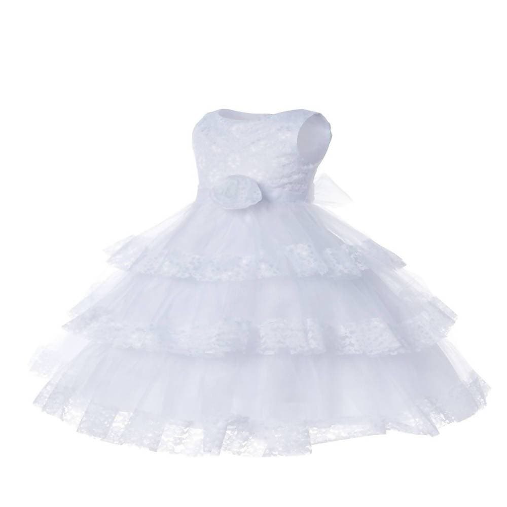 Asmaani Baby Girl's white Colour Satin A-Line Maxi Full Length Dress (AS-DRESS-22115) | Grocsy