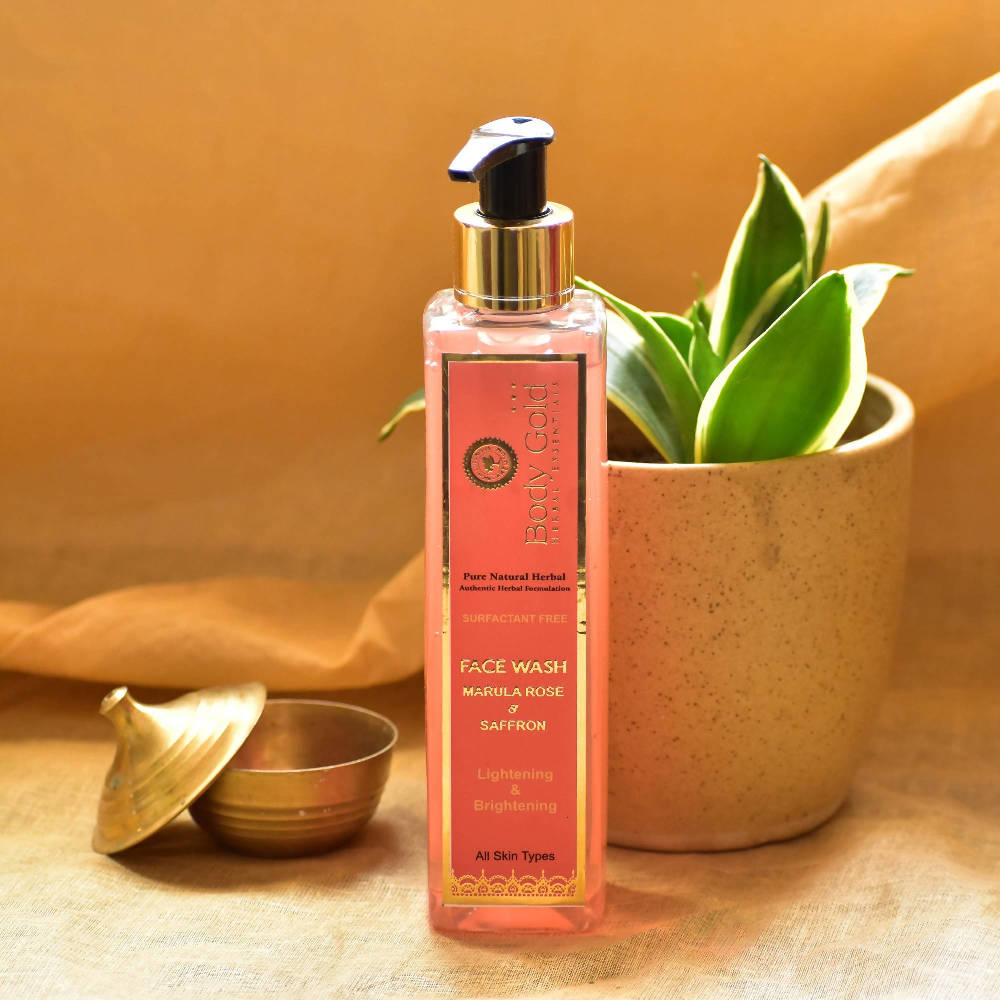 Body Gold Marula Rose & Saffron Face Wash | Grocsy