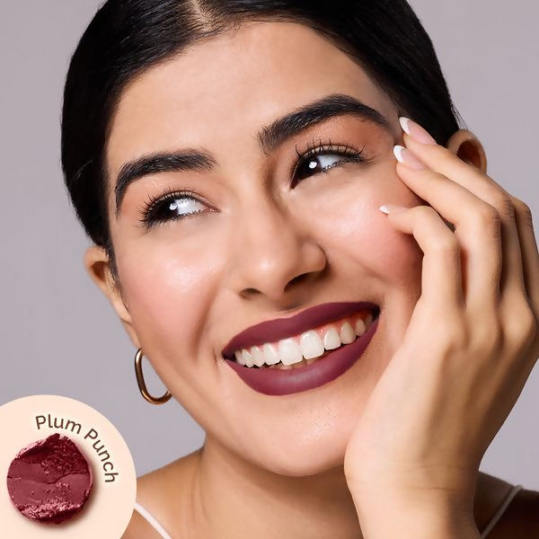 Mamaearth Moisture Matte Longstay Mini Lipstick - Plum Punch | Grocsy