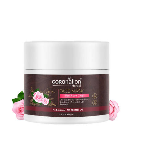 Coronation Herbal Pink Rose Clay Face Mask | Grocsy