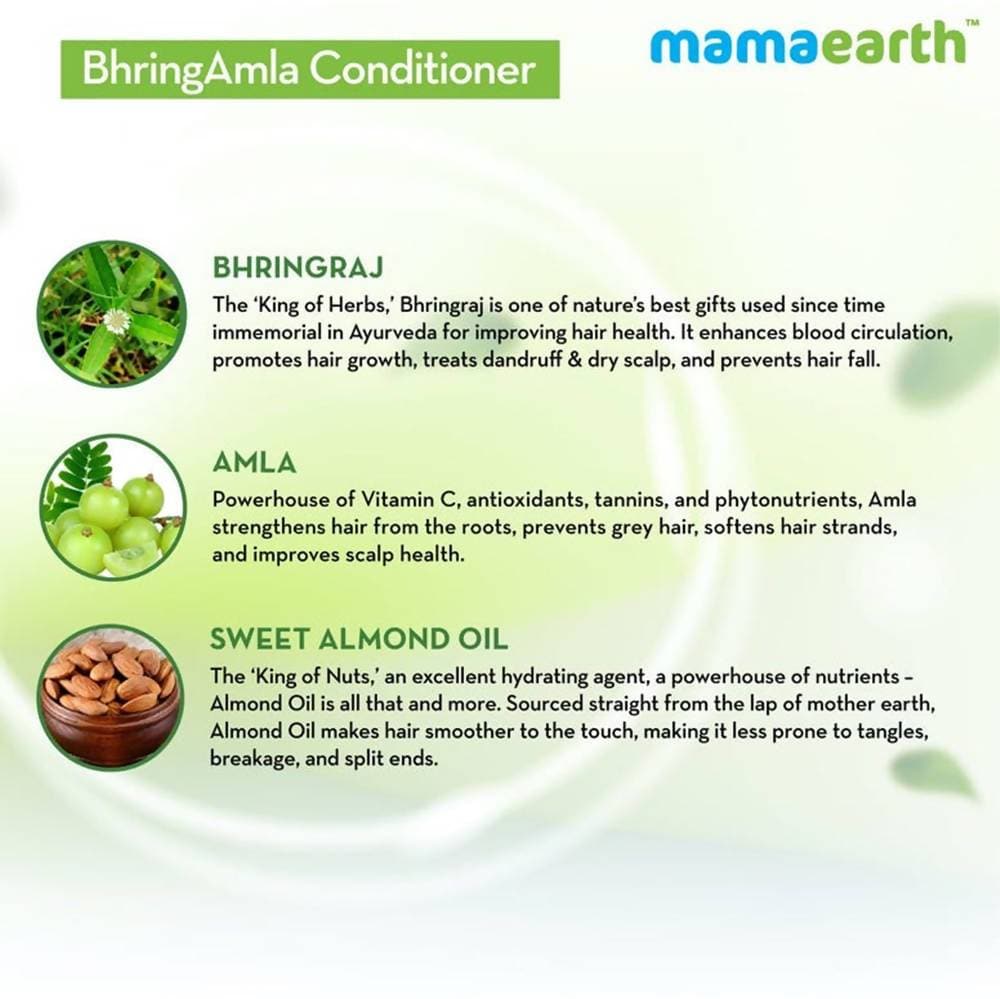 Mamaearth Bhringamla Conditioner For Intense Hair Treatment | Grocsy