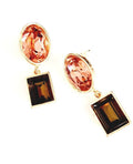 Bling Accessories Swarovski Smoky Quartz Earrings | Grocsy
