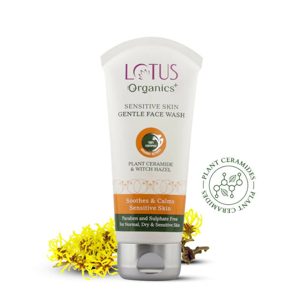 Lotus Organics Witch Hazel & Plant Ceramide Sensitive Skin Gentle Face Wash | Grocsy