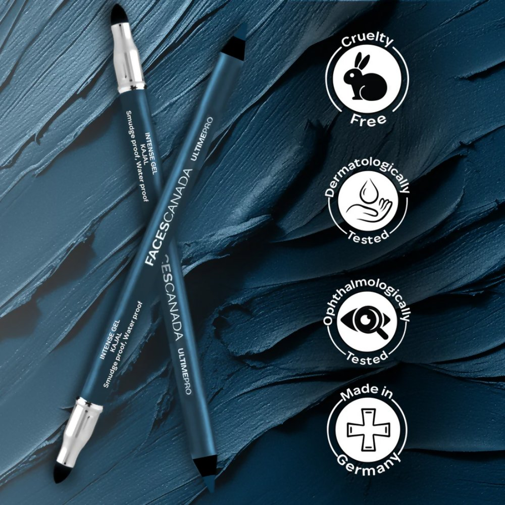 Faces Canada Intense Gel Kajal - Blue | Grocsy