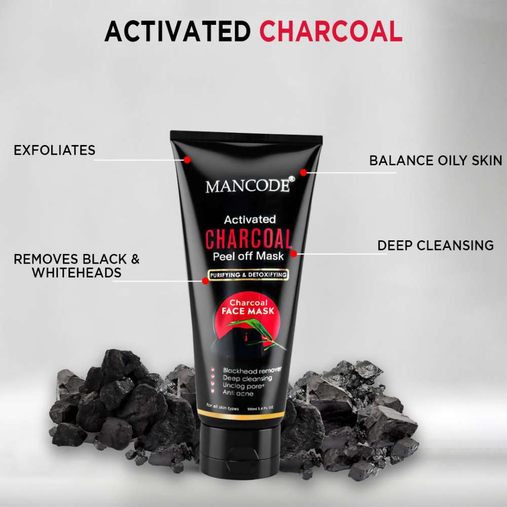 Mancode Activated Charcoal Peel Off Face Mask | Grocsy