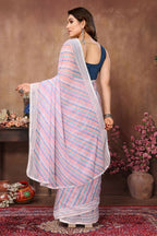 Aafreen Partywear Designer Purple Georgette Fancy Ready Wear Saree | Grocsy
