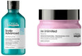 L'Oréal Paris Scalp Advanced Anti-Dandruff Dermo-Clarifier Shampoo & Liss Unlimited Hair Mask | Grocsy