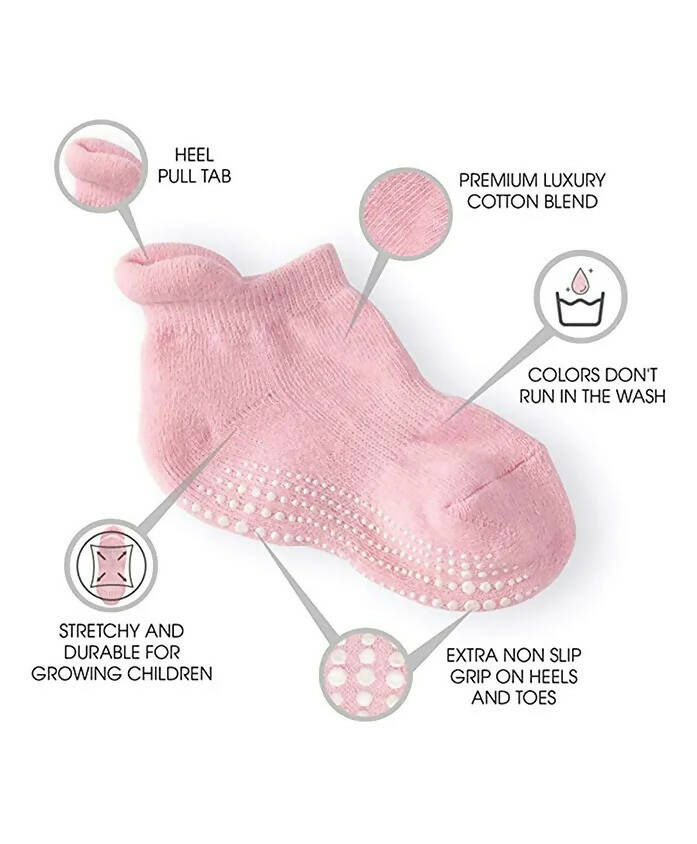 AHC Baby Boy's & Baby Girl's Ankle Length Anti Slip Socks | Grocsy