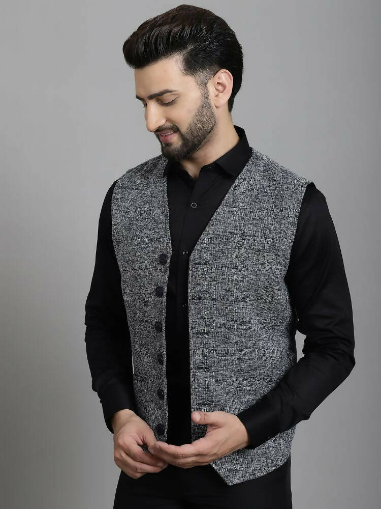 Even Apparels Solid Waistcoat - Blue | Grocsy