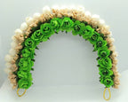 Green & White Rose Gajra | Grocsy