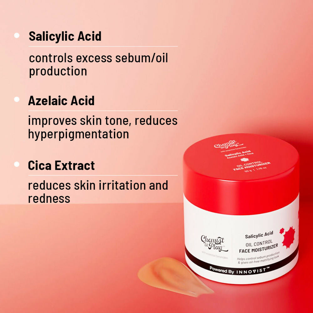 Chemist At Play Acne Control Regime with Salicylic Acid Face Wash + Moisturizer Combo | Grocsy