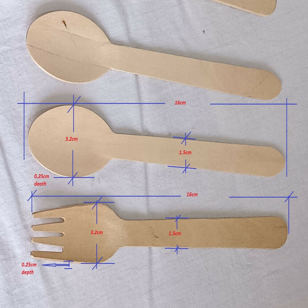 Eco friendly Wooden Spoon & Fork Combo | Grocsy