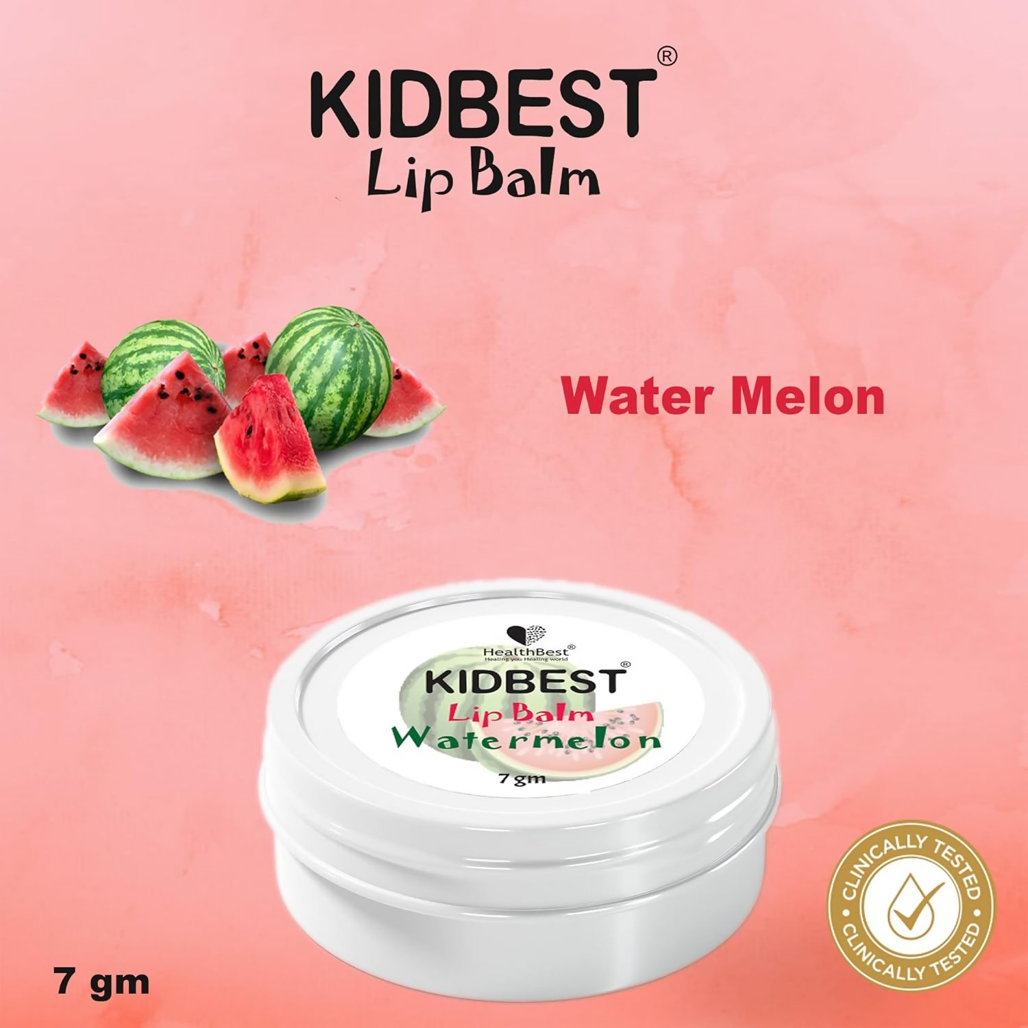 HealthBest Kidbest Lip Balm For Kids & Baby - Pink | Grocsy