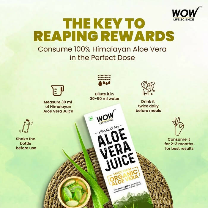 Wow Life Science Himalayan Aloe Vera Juice | Grocsy