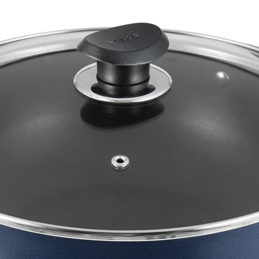 Vinod Zest Non-Stick Deep Kadai with Lid - Induction | Grocsy