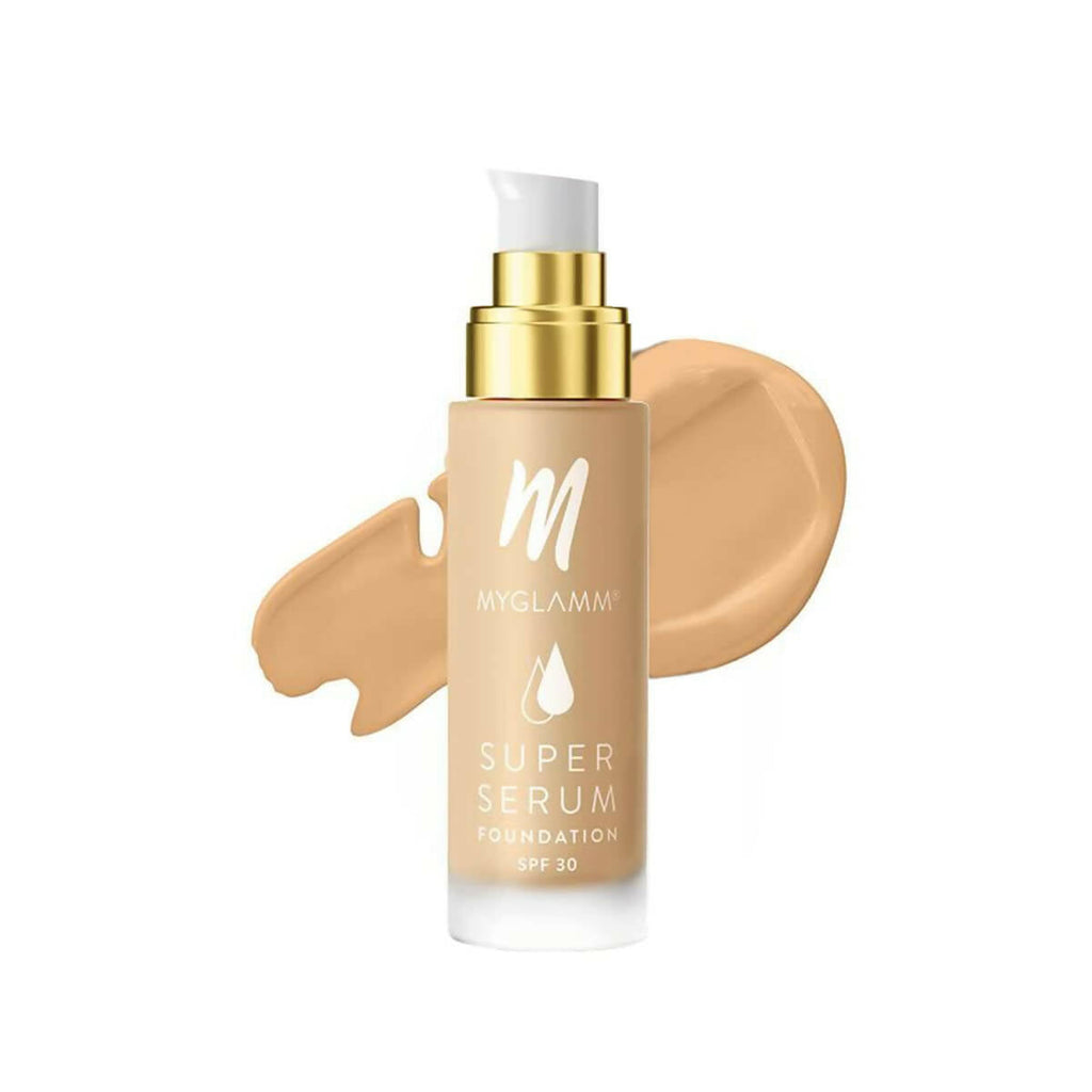 MyGlamm Super Serum Foundation - 201W Crêpe | Grocsy