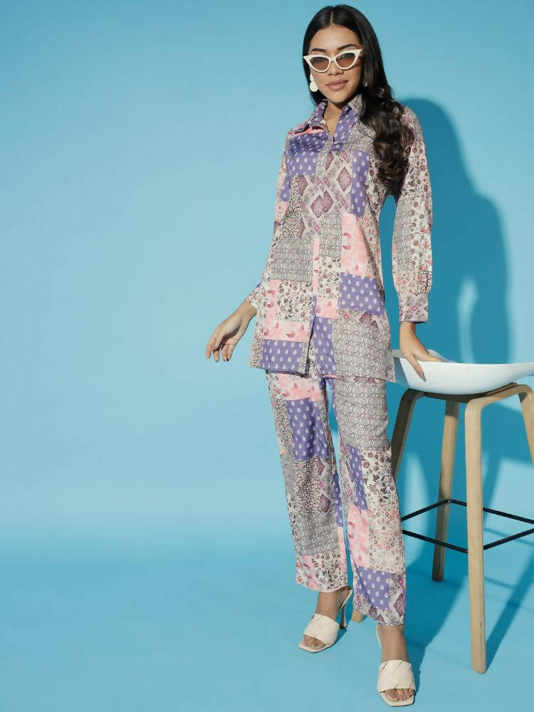 Myshka Women Multi-Printed Bling & Sparkly Co-Ords | Grocsy