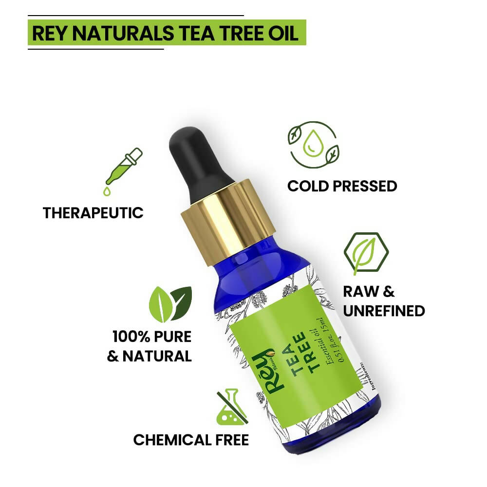 Rey Naturals Tea Tree Oil for Hair, Skin and Face Care | Grocsy