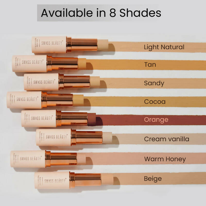 Swiss Beauty Satin Finish Foundation Stick - 01 Cream Vanilla | Grocsy