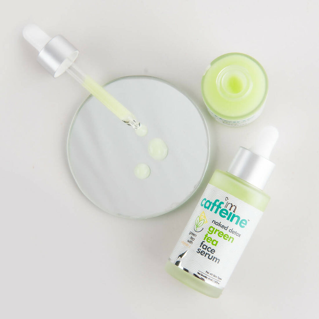mCaffeine Vitamin C & Green Tea Face Serum with Hyaluronic Acid | Grocsy