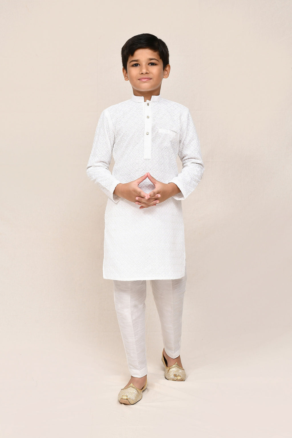 Joban Fashion Pure Linen White Kurta With Straight Fit Pant | Grocsy