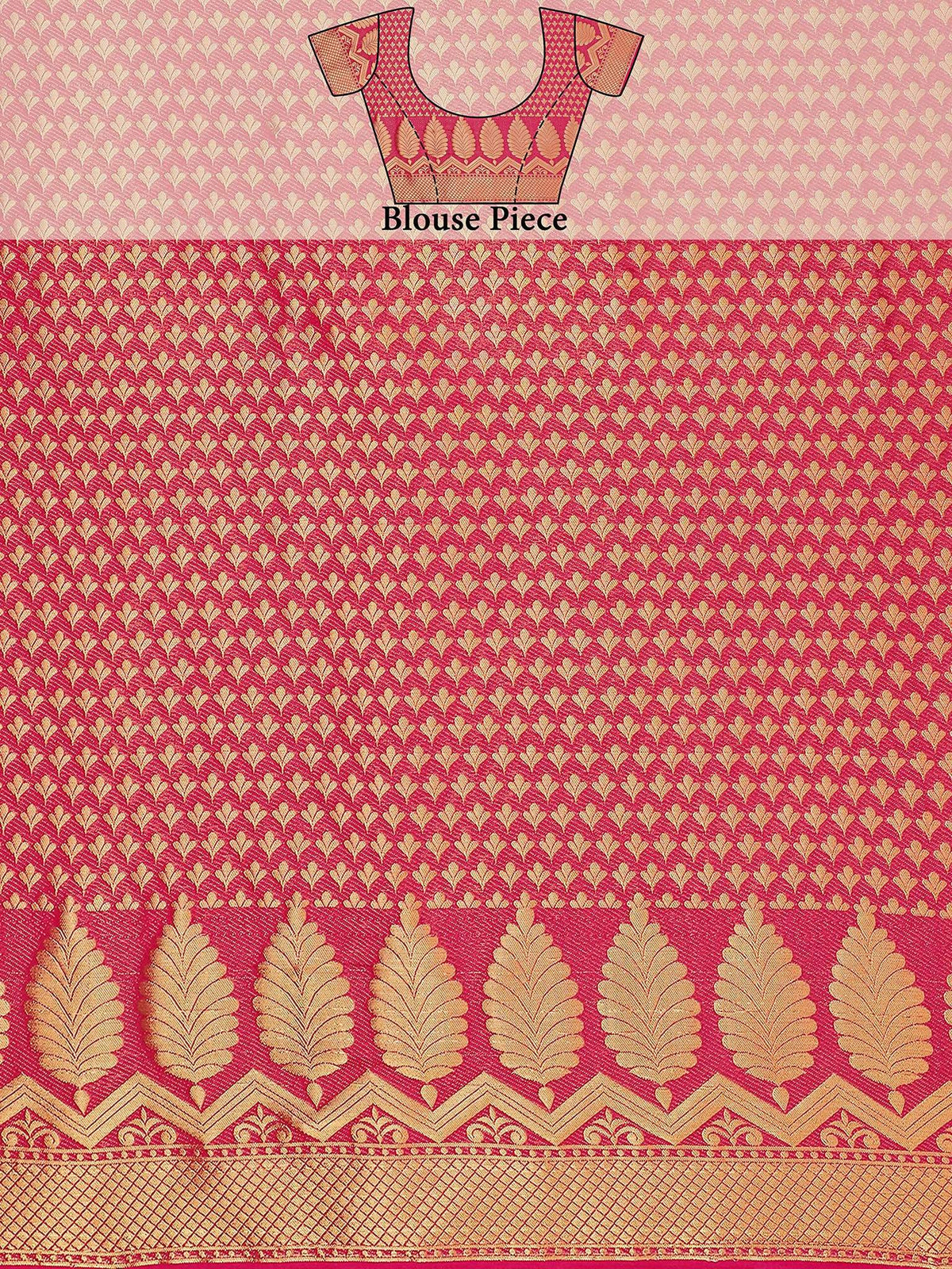 Mimosa Women's Mysore Silk Pink Saree | Grocsy