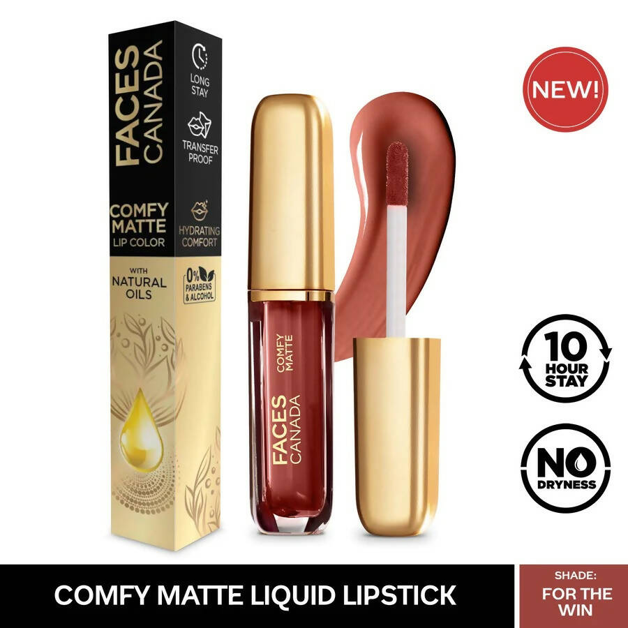 Faces Canada Comfy Matte Liquid Lipstick-For The Win 08 | Grocsy