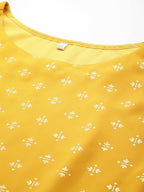 Ahalyaa Women's Traditional Wear Co-ords - Mustard | Grocsy