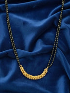 NVR Women Gold Plated Black Beaded Mangalsutra | Grocsy