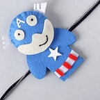 Captain America Cute Rakhi & Almonds Jar | Grocsy