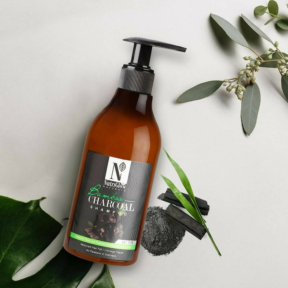 NutriGlow NATURAL'S Bamboo Charcoal Shampoo | Grocsy