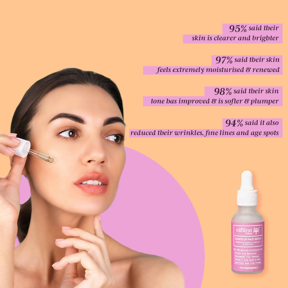 Natural Vibes Glow'd Up Face Serum | Grocsy
