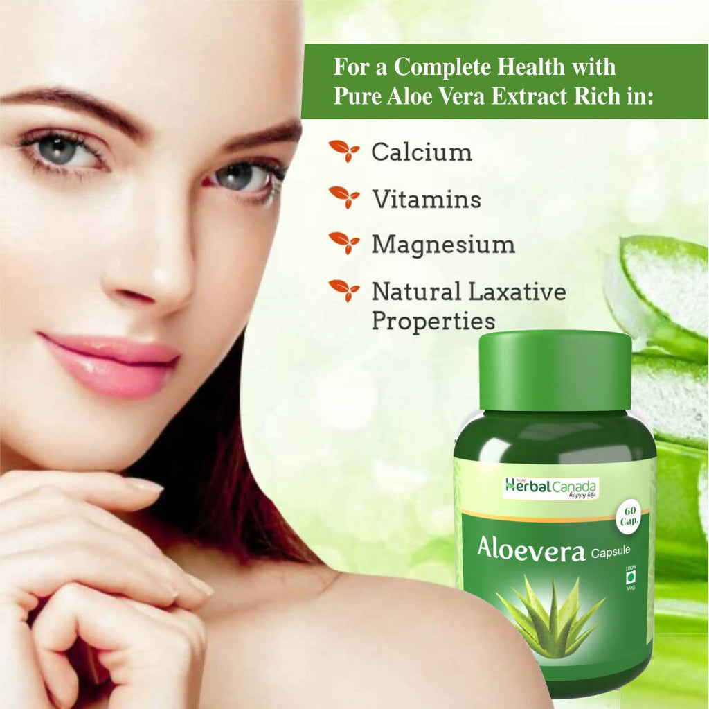 Herbal Canada Aloe Vera Capsules | Grocsy