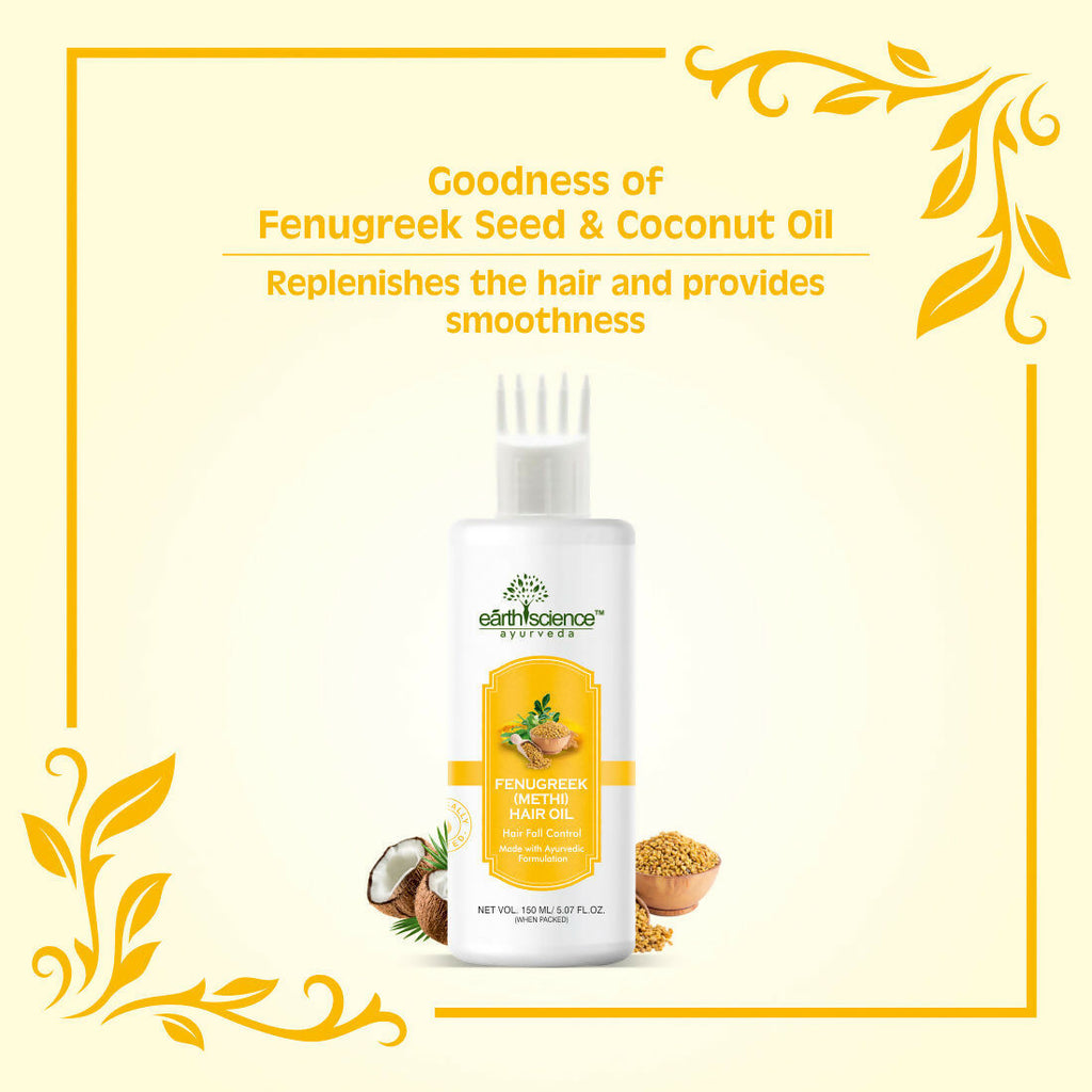 Earth Science Ayurveda Fenugreek Hair Oil | Grocsy