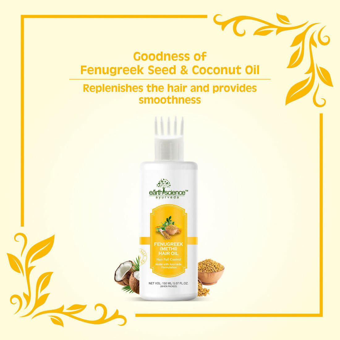 Earth Science Ayurveda Fenugreek Hair Oil | Grocsy