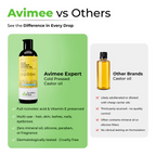 Avimee Herbal Cold Pressed Castor Oil For Hair Growth | Grocsy