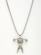 NVR Men's Silver-Plated Stainless Steel Hanuman Pendant with Chain | Grocsy