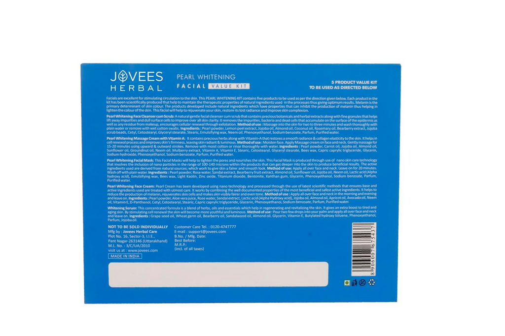 Jovees Pearl Whitening Facial Kit | Grocsy