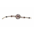 Rounded Colorful Stones Chain Rakhi | Grocsy