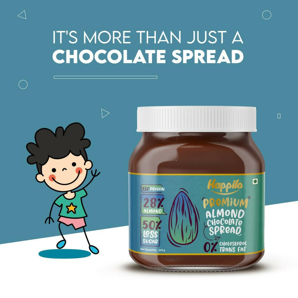 Happilo Premium Chocolate Almond Spread | Grocsy